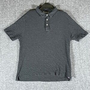 Faherty Cloud Cotton‎ Textured Polo Shirt Men's XL Short Sleeve Casual